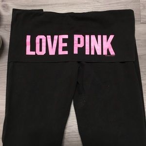 Victoria’s Secret PINK Black and Pink Leggings